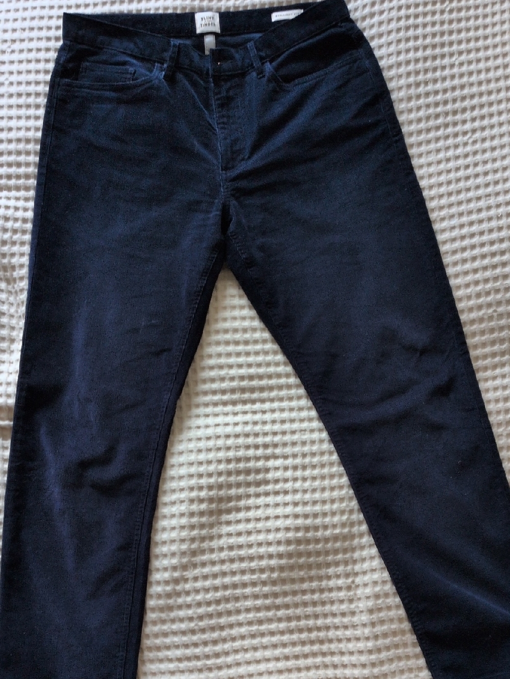 Slim Straight Corduroy Jeans in Deep Navy - Men's